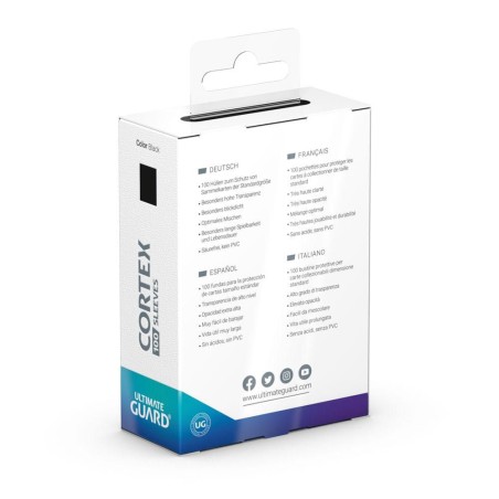 Sleeves: 100 Pochettes Cortex Taille Standard Noir