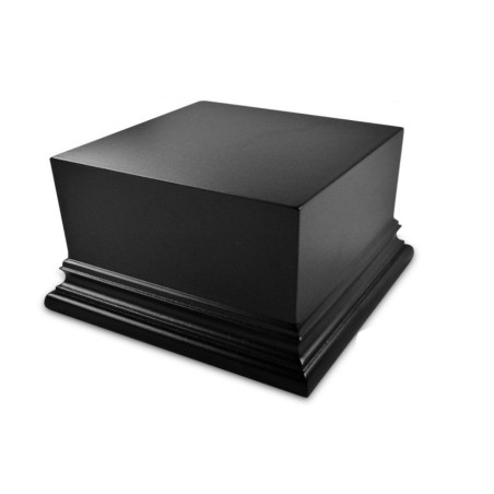 Socle: Carré Ouvragé 10x10cm Noir
