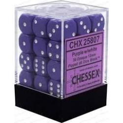 Dés: Set de 36 Dés 6 Opaque Violet Chessex