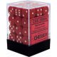Dés: Set de 36 Dés 6 Opaque Rouge Chessex