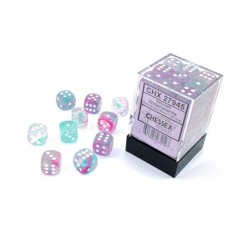 Dés: Set de 36 Dés 6 Opaque  Glitter Nebula Wisteria Chessex