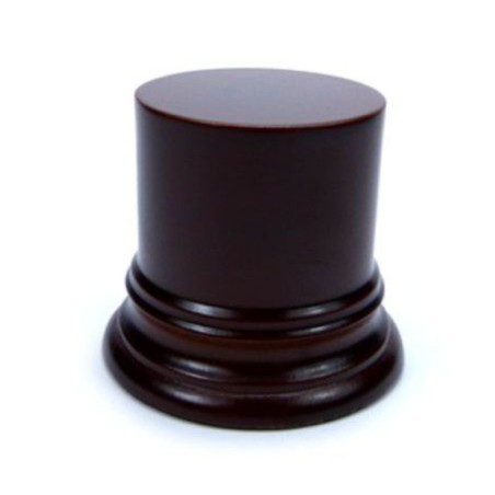 Socle: Cylindre Ouvragé 4,5cm Brun Noisette