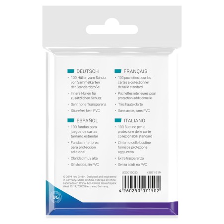 Sleeves: 100 Pochettes Standard Precise-Fit