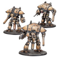 Legions Imperialis: Questoris Knights avec gantelets Thunderstrike et nacelles de roquettes
