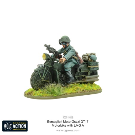 Bolt Action: Bersaglieri Moto-Guzzi GT17 MotorBike with LMG A