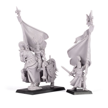 The Old World Bretonnie Fw: Porte-Etendard de Bataille à Pied et Monté