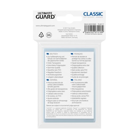 Sleeves: Precise Fit 100x Pochettes Format Japonais