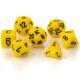 Dés: Assortiments de Dés JDR Opaque Jaune/Noir