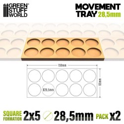 Plateau de Mouvement : Rond 28.5mm x2