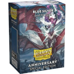 Pochettes: Dragon Shield Blue Silver Dual Matte