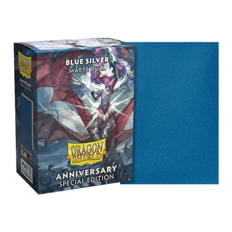 Pochettes: Dragon Shield Blue Silver Dual Matte