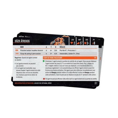 Kill Team: Récupérateurs Atrekogs Cartes Techniques