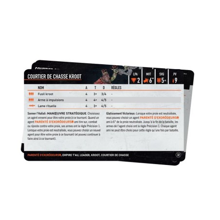 Kill Team: Parenté d'Exorodeurs Cartes Techniques