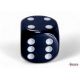 Dés: Set de 12 Dés 6 Opaque Noir / Blanc