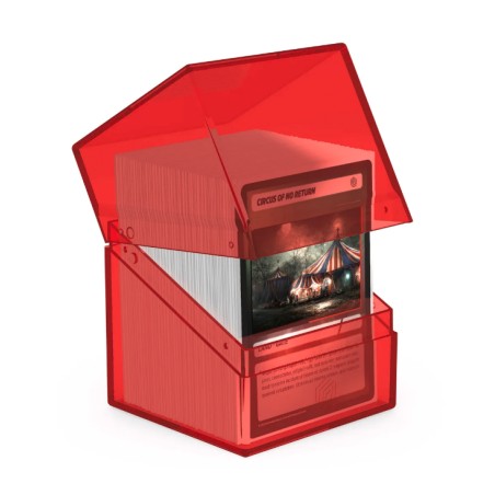 Deck Box: Boulder Deck 100+ Clear Taille Standard Ruby