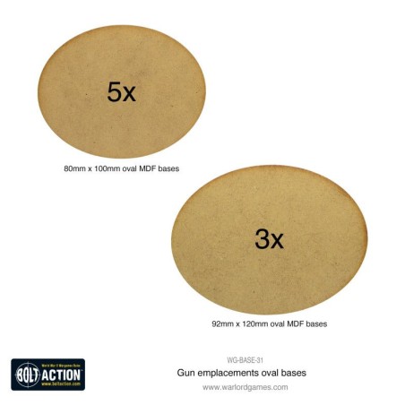 Bolt Action: Gun Emplacement Oval Bases