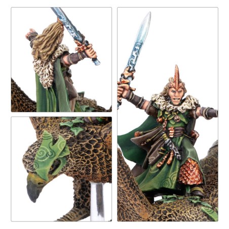 The Old World Elfes Sylvain: Noble on a Great Eagle