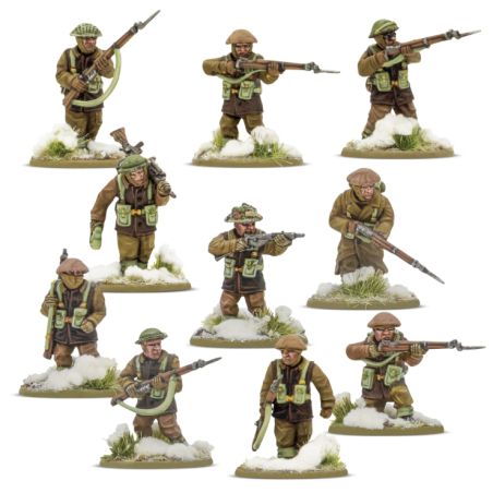 Bolt Action: British & Canadian Army infantry (Winter) Platoon