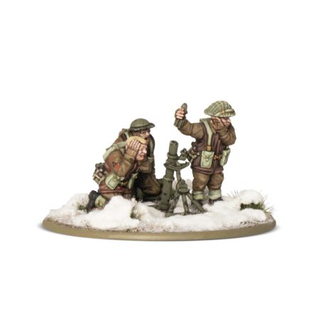 Bolt Action: British & Canadian Army infantry (Winter) Mortar Team