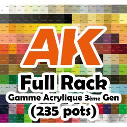 AK: Full Rack - Gamme Acrylique 3ème Gen (235 pots)