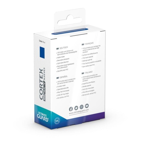 Pochettes-100-Proteges-Cartes-Cortex-Standard-Bleu-Matte