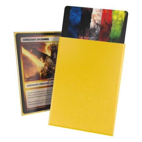 Pochettes-100-Proteges-Cartes-Cortex-Standard-Jaune-Matte