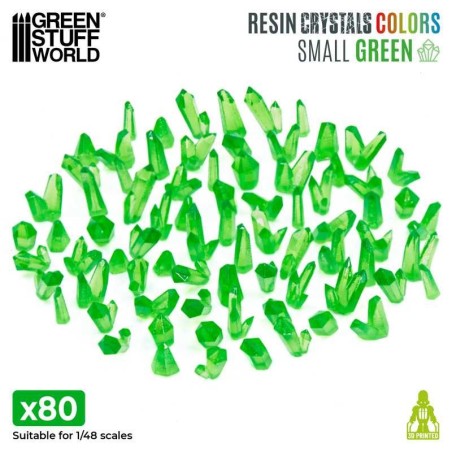 Décor: Cristaux en Résine Vert x80