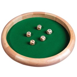 Piste de Dés de Luxe 45cm et 5 Dés