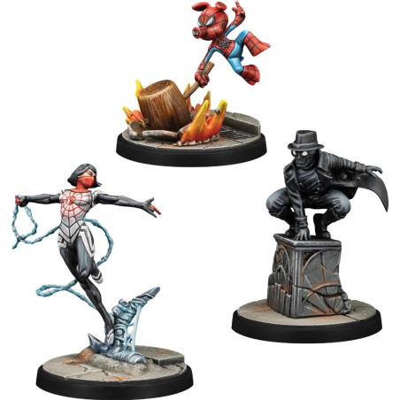 Marvel-Silk-Spider-Ham-Spider-Man-Noir-x3-Figurines